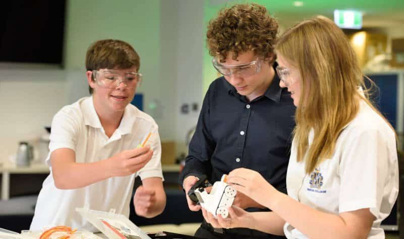 Children working on science experiment