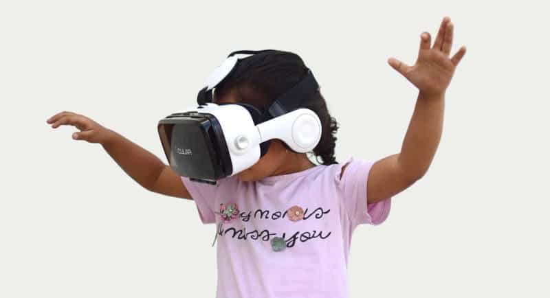 Child enjoying a VR headset