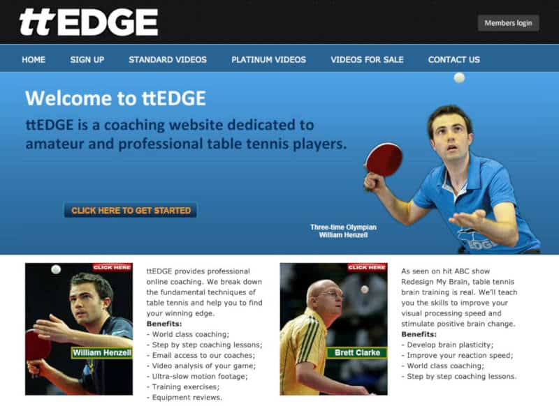 ttEDGE Table Tennis training